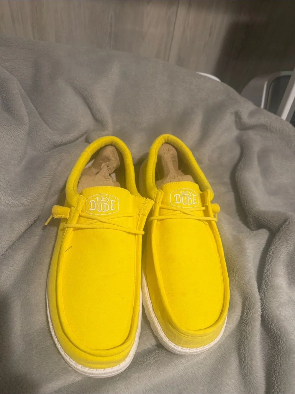Hey Dude Men's Bright Yellow Slip-On Boat Shoes